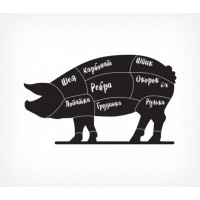 Меловая табличка «Хрюшка» с печатью