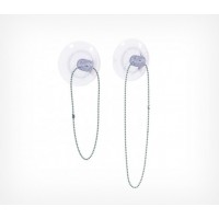 Присоска силиконовая с металлической шариковой цепочкой