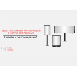 Виды рекламных конструкций в  наружной рекламе