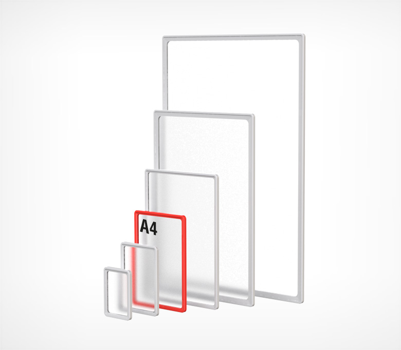 Пластиковая рамка с закругленными углами формата А4