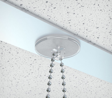 Круглое, прозрачное потолочное крепление на двухстороннем скотче